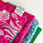 Shaktiism.com  reversible and reusable gift wrapping cloths made with upcycled sari fabric