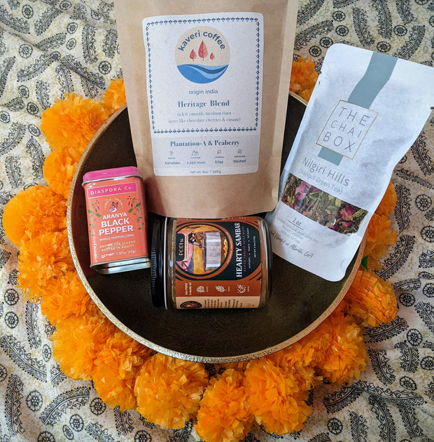 Dakshin Diwali Gift Box by Kaveri Coffee, The Chai Box, PODI Life, Diaspora Co