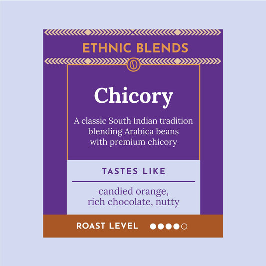 Single origin, Specialty Indian Coffee. Rich and creamy, Arabica and Chicory blend