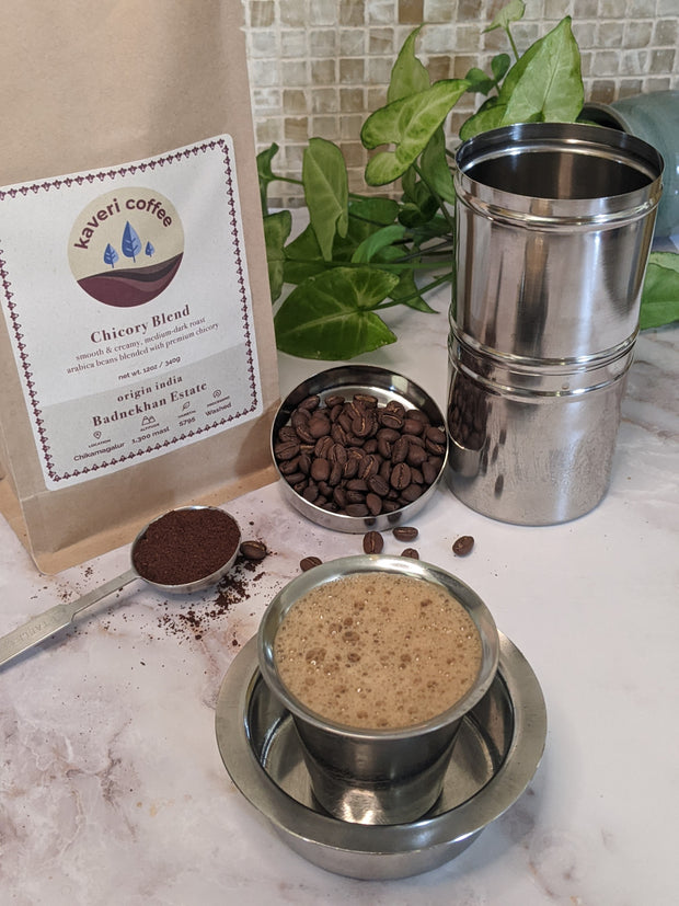 Single origin, Specialty Indian Coffee. South Indian Filter Kaapi Chicory blend